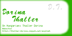 dorina thaller business card